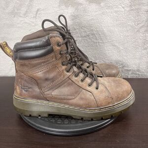 Dr Martens Industrial Ironbridge AW004 Men Size 11 US Brown Steel Toe Work Boots